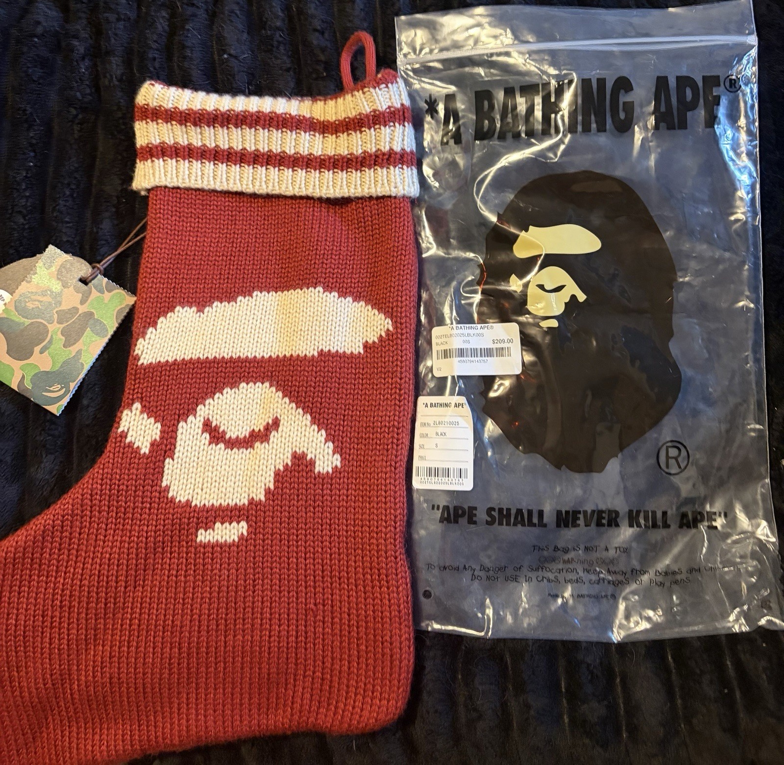 Authentic Bape Christmas Stocking