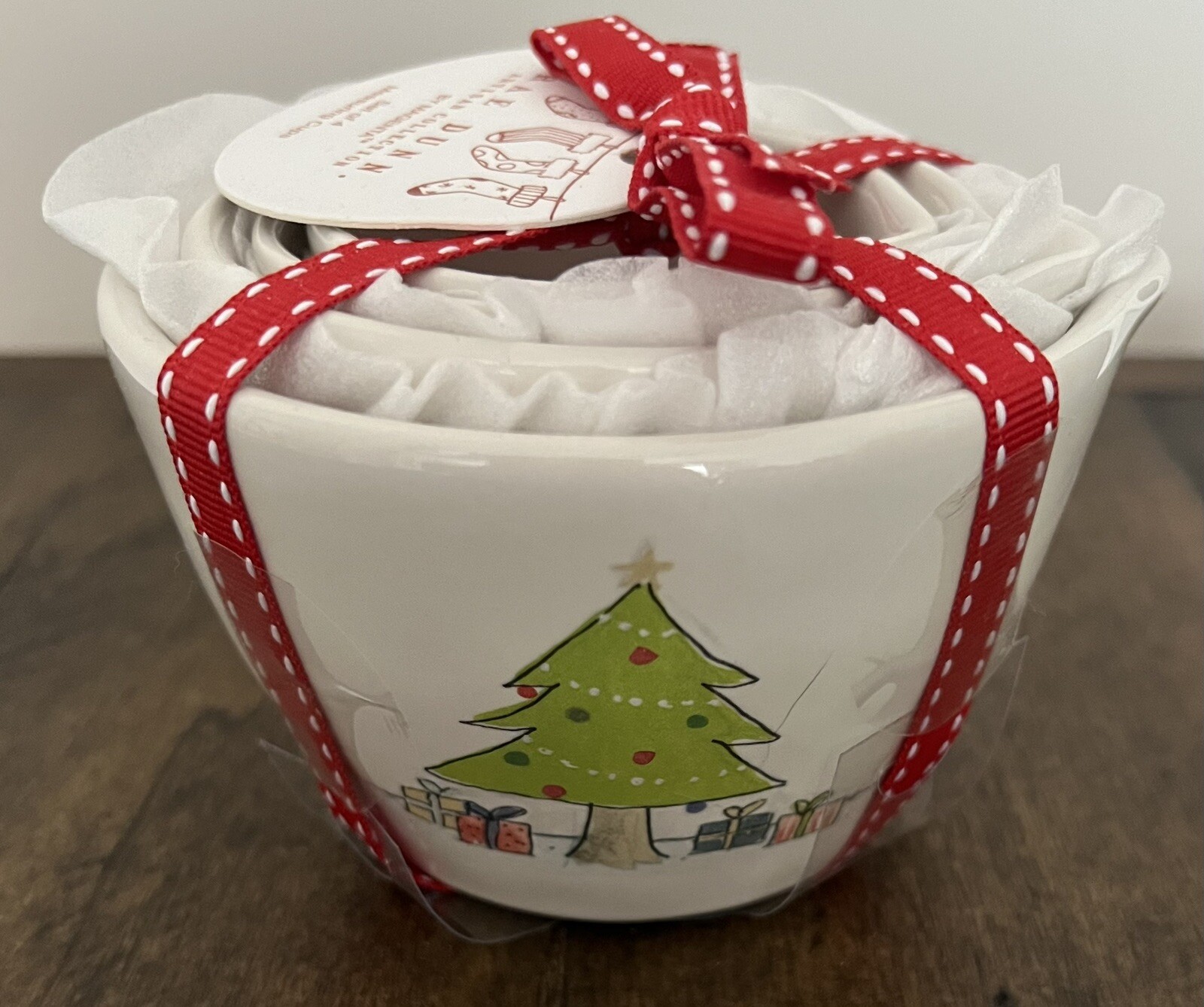 NWT RAE DUNN watercolor Christmas holiday🎄 Measuring Cups