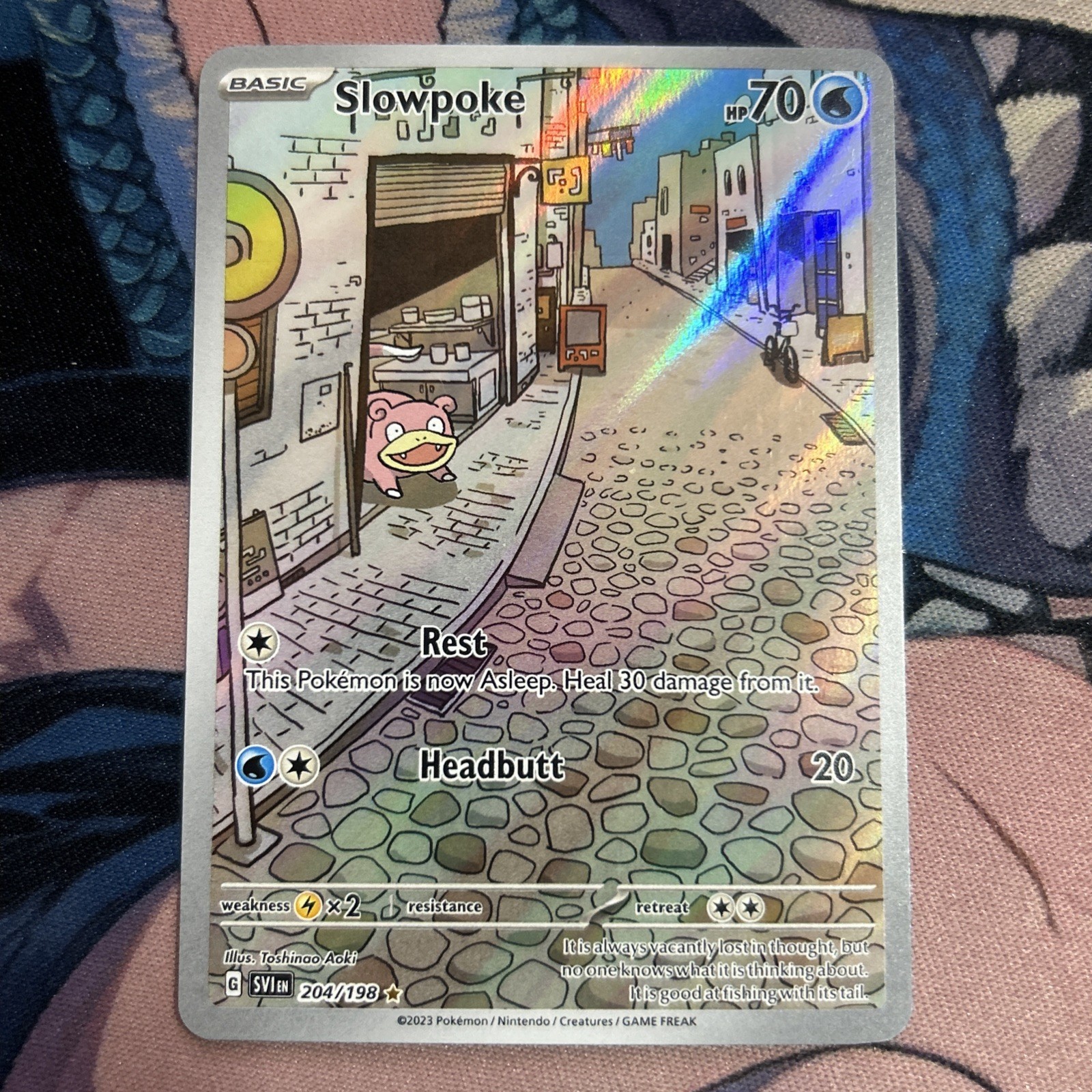 Pokémon TCG Slowpoke 204/198 - Illustration Rare Holo Card Scarlet Violet NM