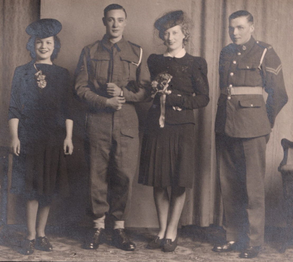 WW2 Wedding Photo Soldiers Brides Edinburgh Scotland British Army Uniforms 1941