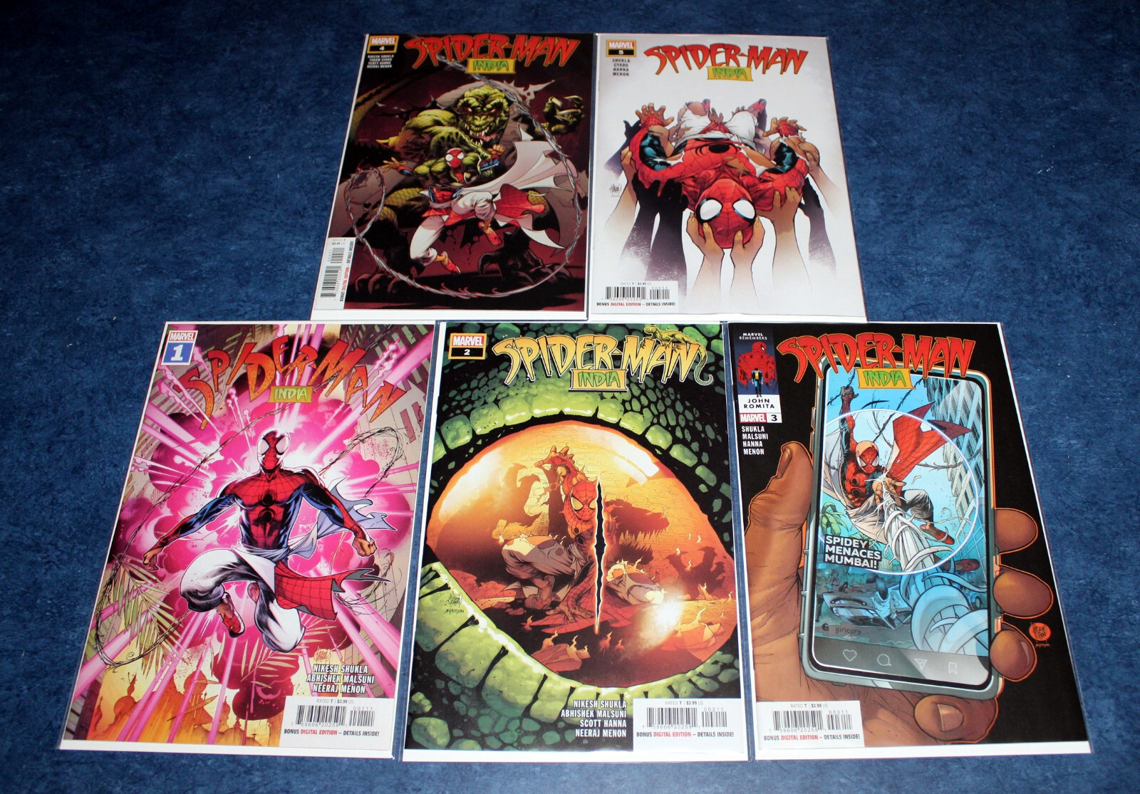 SPIDER-MAN INDIA #1 2 3 4 5 (of 5) 1st print A set MARVEL 2023 SPIDER-VERSE NM