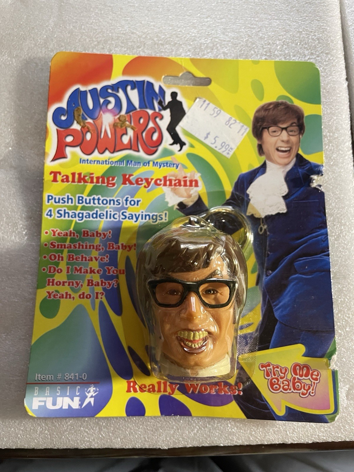 Austin Powers - Talking Key Chain - New - 1998