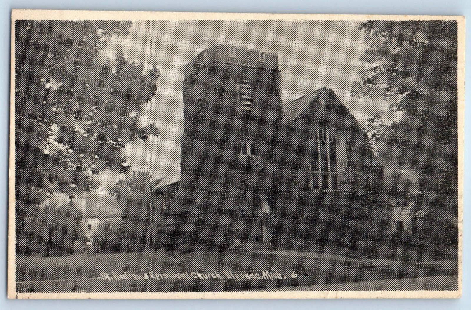 1947 Algonac Michigan MI Postcard St Andrew Episcopal Church Rev Dr A. Jamieson