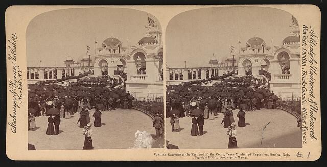 Omaha Nebraska 1898 Trans-Mississippi Exposition Opening Exercises Court