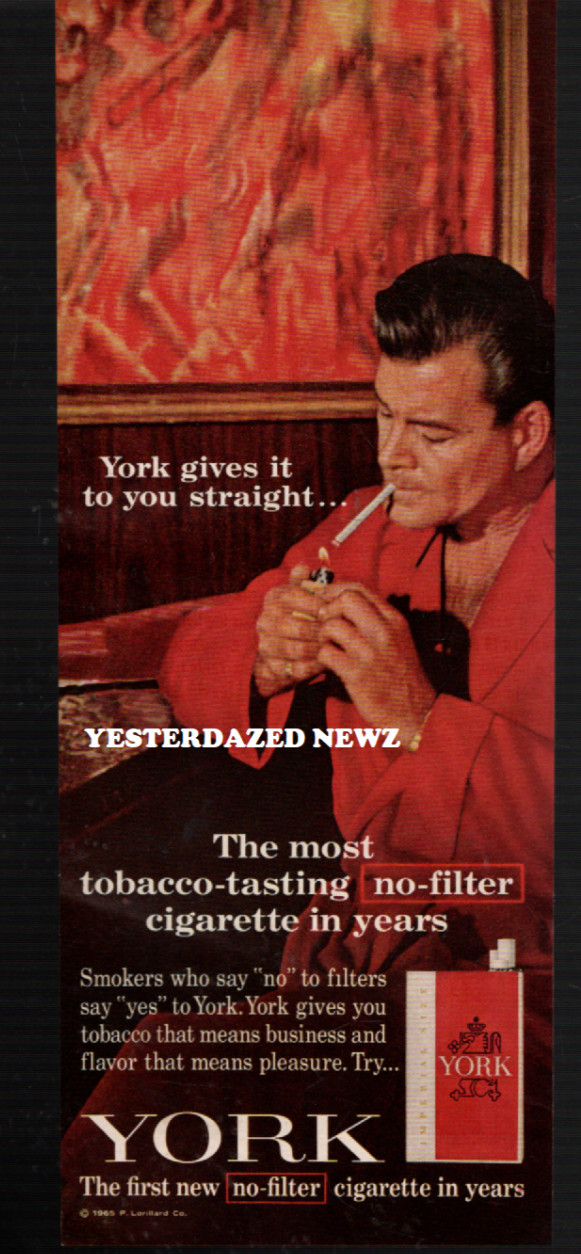 1965 Print Ad for York Cigarettes 