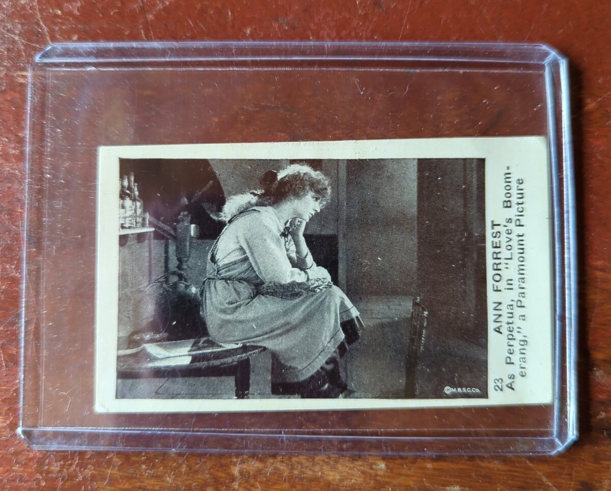 Vintage 1920s Neilson's Chocolate Trade Card Ann Forrest Movie Star Antique