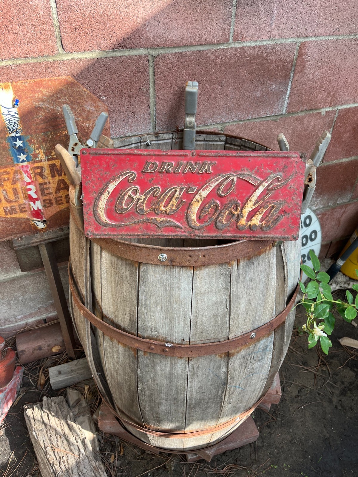 COCA COLA EMBOSSED SIGN ORIGINAL COCA COLA SIGN vintage sign old sign soda