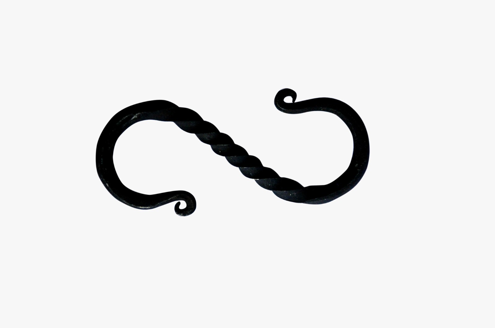 S Hooks Set of 2 6 Inch Brass Look hand forged blacksmith s hook set of 2
