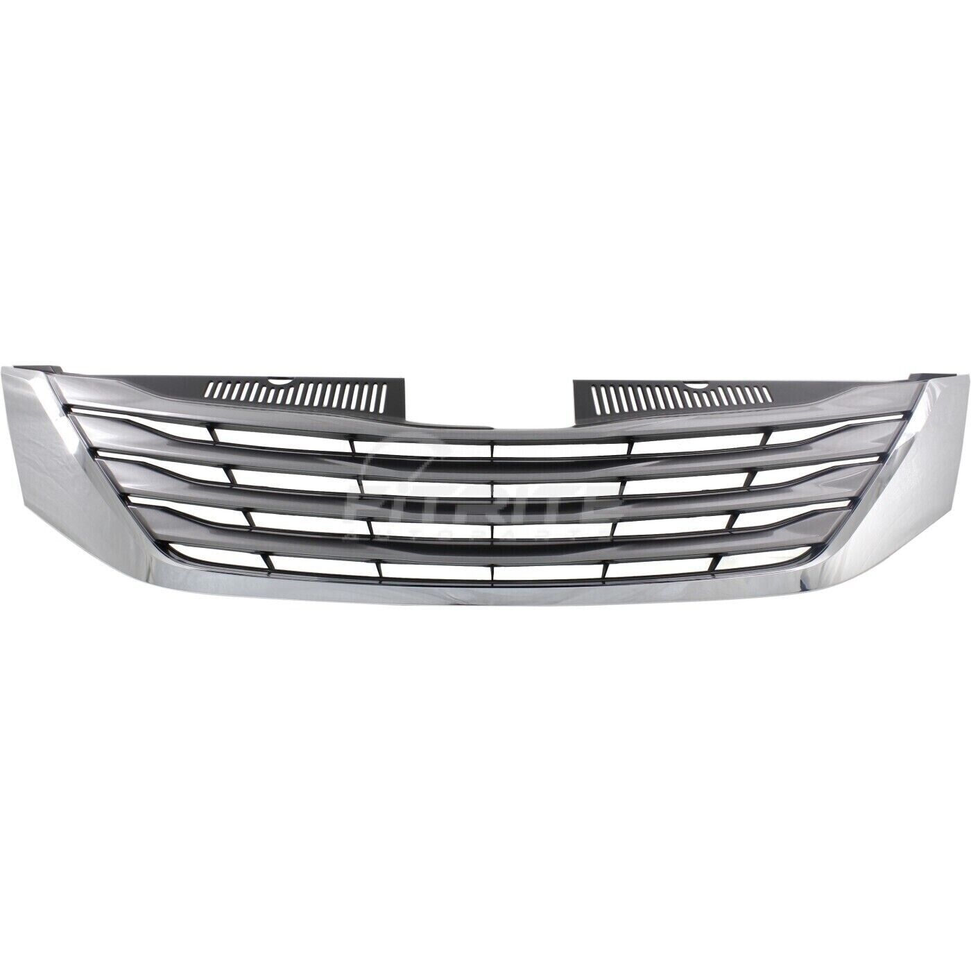 New Grille Plastic 4 Gray Bars With Chrome Lower Molding For 15-17 Toyota Sienna
