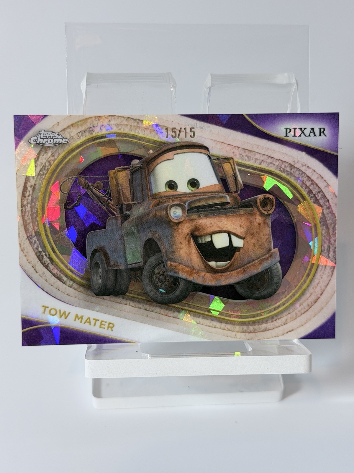 2025 Topps Chrome Disney Sapphire Edition #56 TOW MATER Purple /15 Cars