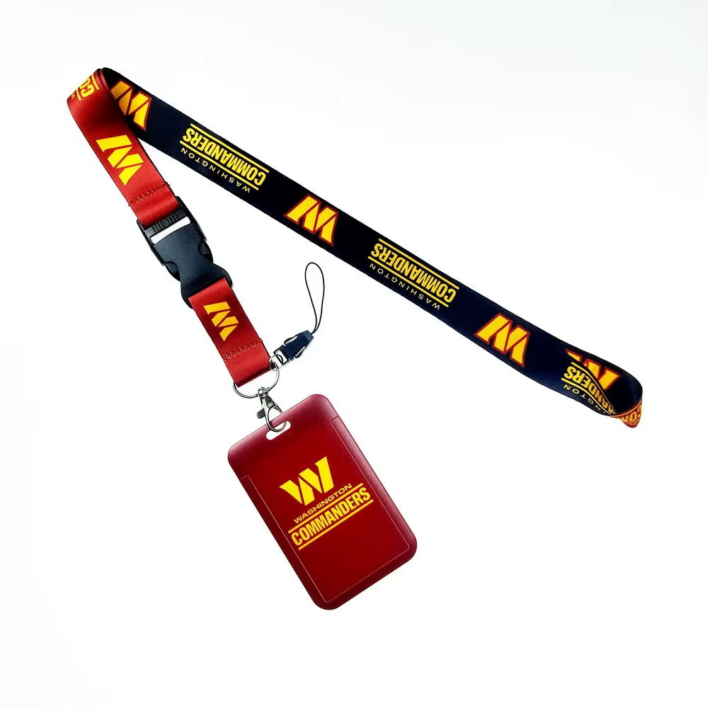 Washington Commanders NFL Lanyard W/ ID Badge Holder Reversible 2-Sided Keychain