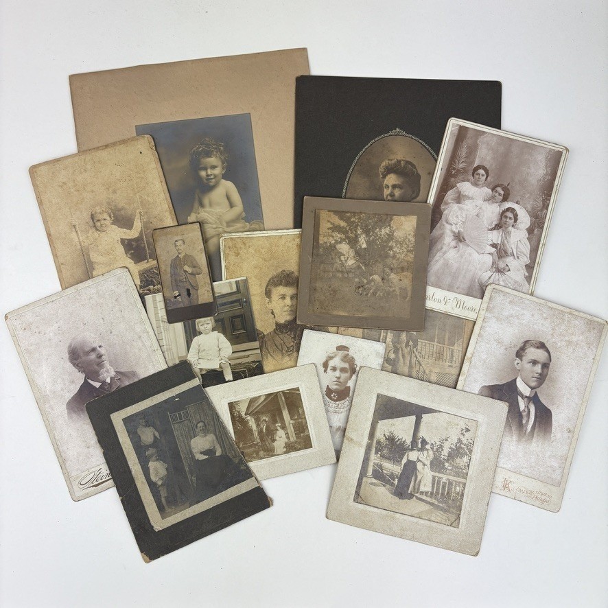 Lot 15 Antique Photographs RPPC Cabinet Cards Ephemera NC PA VA MD NY MO