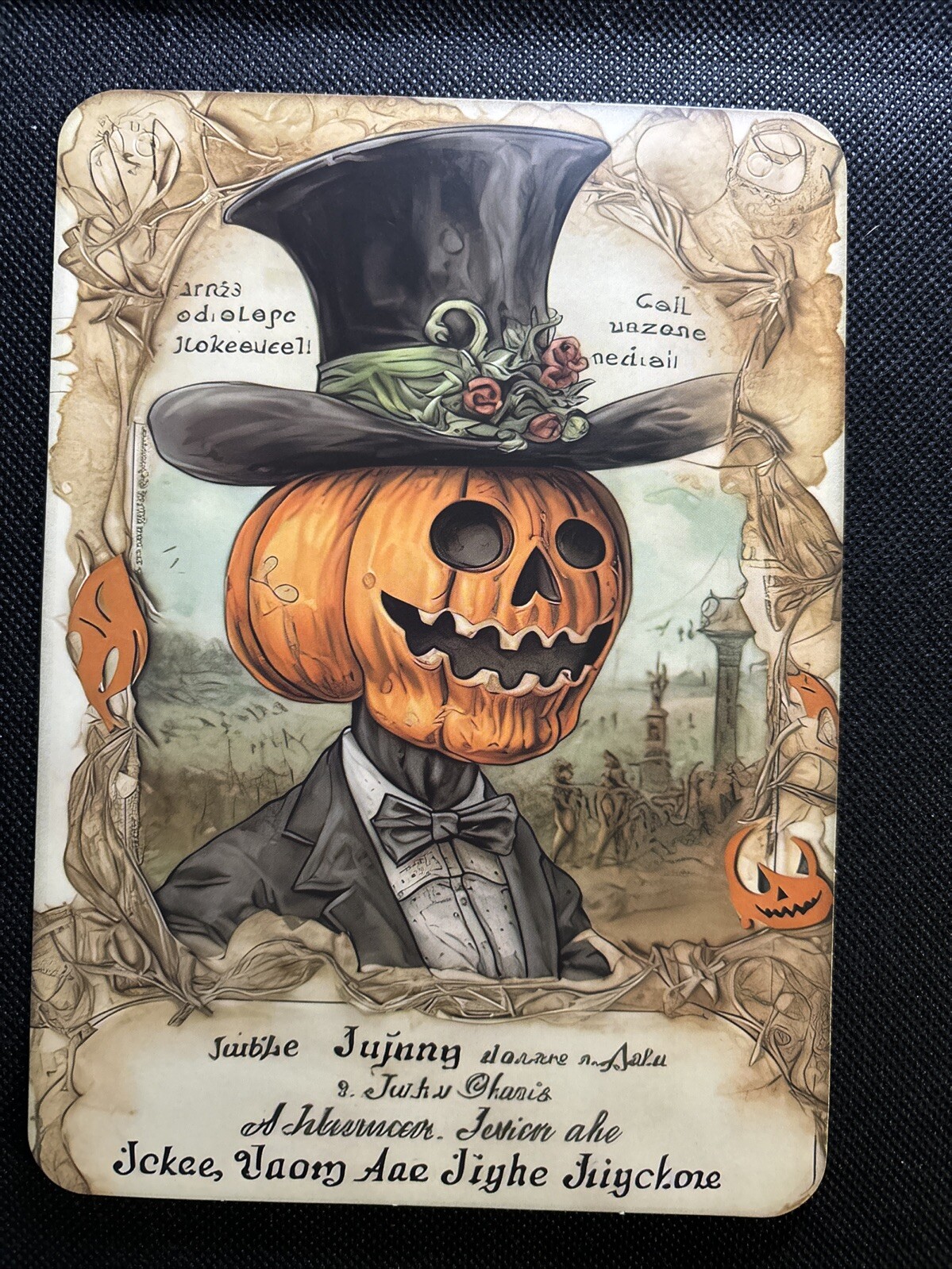 Halloween Wall Decor VINTAGE STYLE Spooky Die Cut Cardboard  5.5 X 7.5”