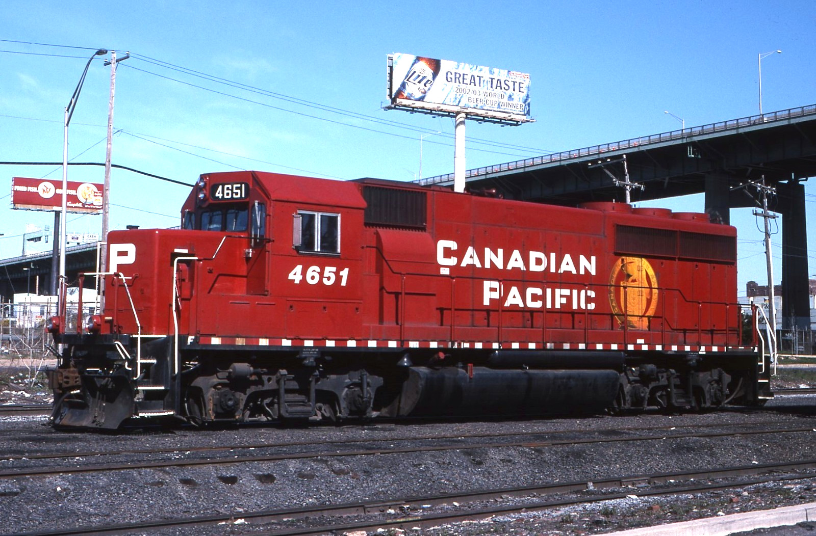 Original Slide: Canadian Pacific GP40-2 4651 at Philadelphia, PA - ex B&M