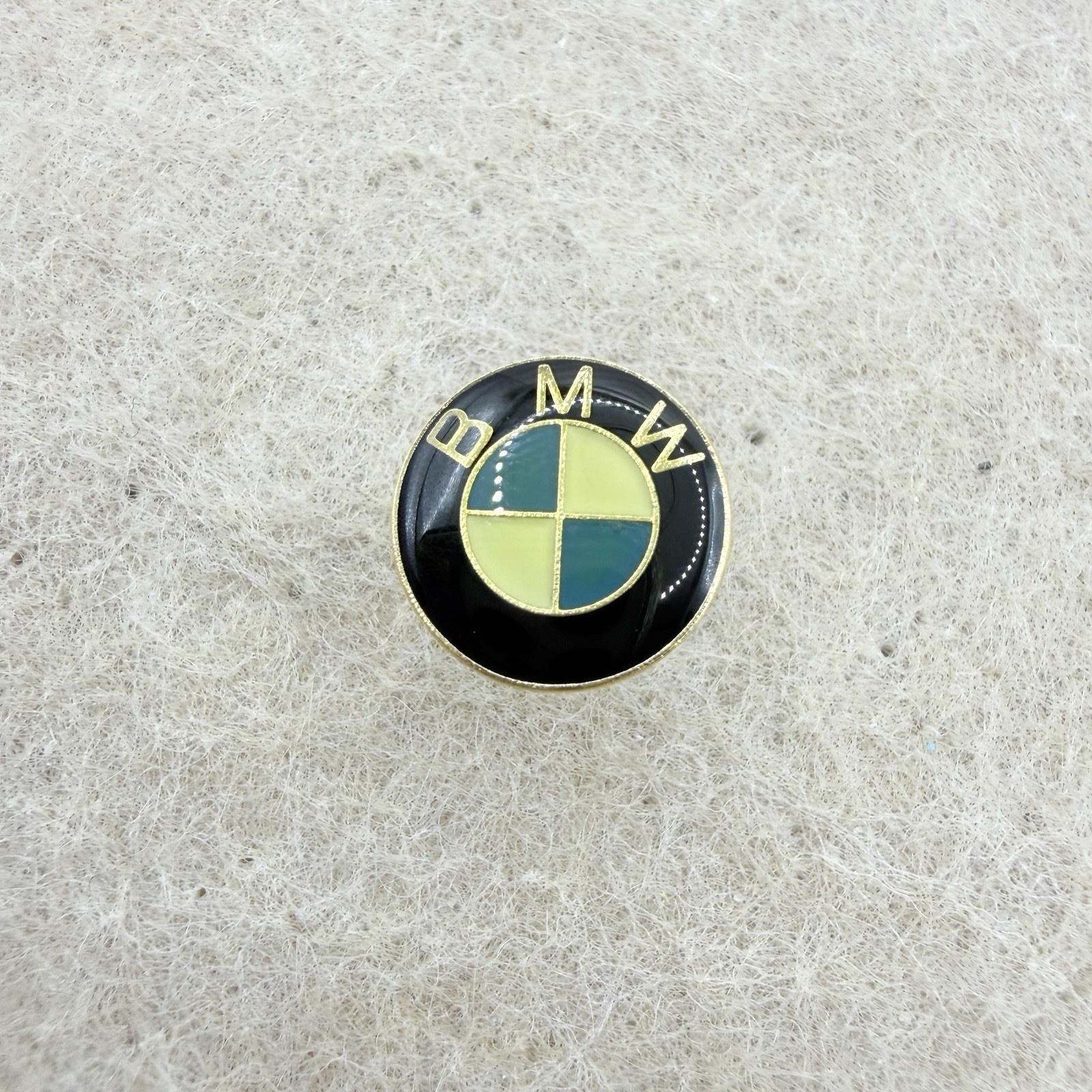 Vintage BMW Rounded Logo Enamel Lapel Pin Automotive Collectible Badge