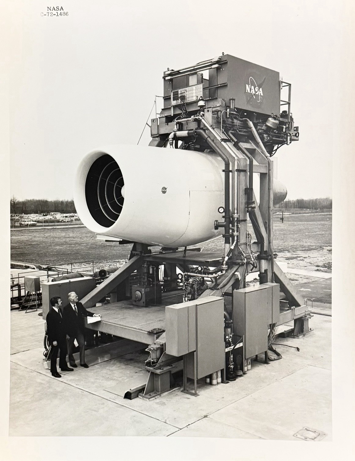 Vintage 1972 NASA Lewis Photo Experimental Quiet Engine Program Jet Turbofan