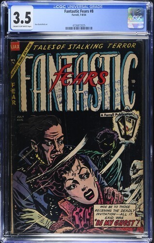 Fantastic Fears 8 CGC 3.5 Ken Battefield Art Farrell 1954