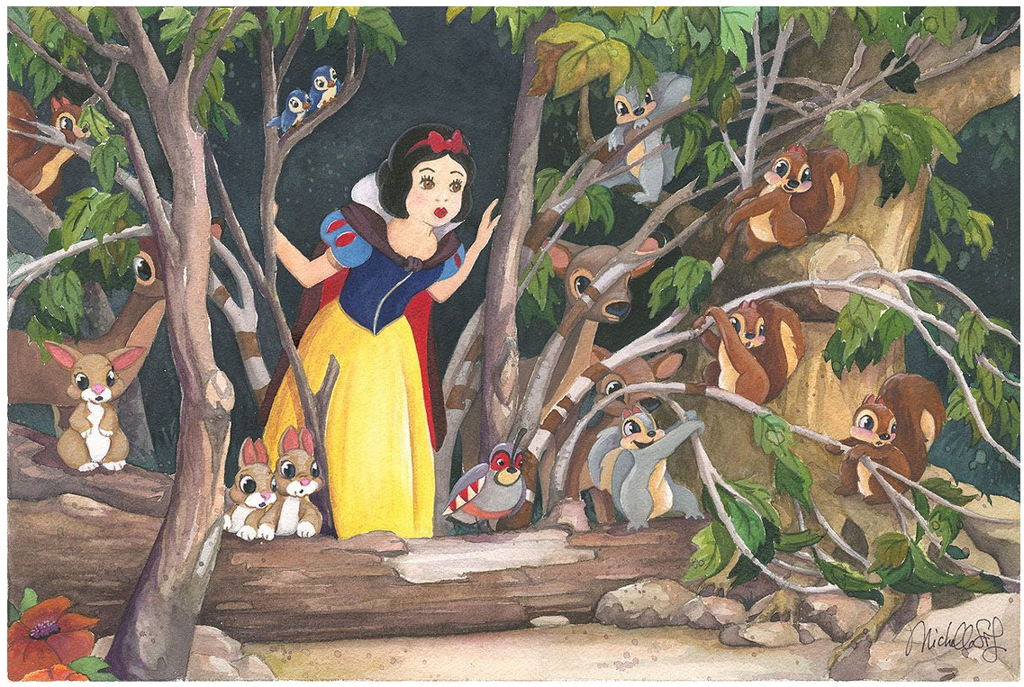 Disney Fine Art Limited Edition Canvas Snow White\'s Discovery-St. Laurent