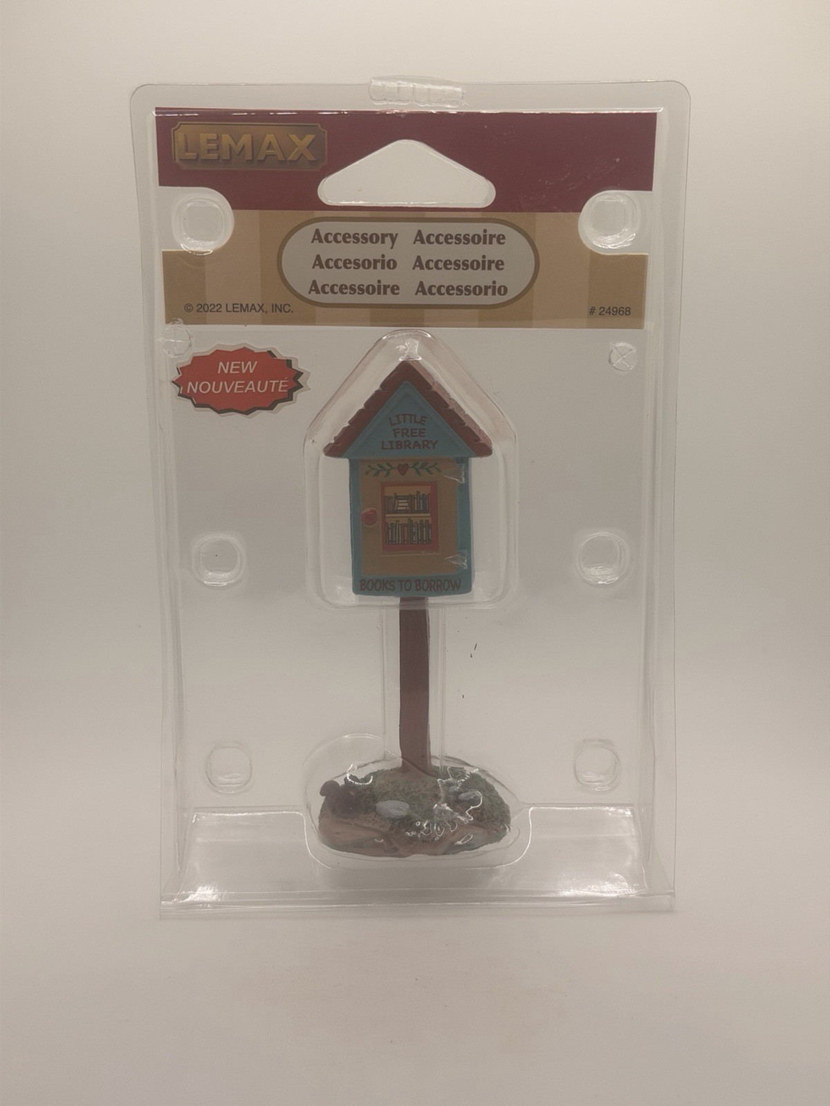 2022 Lemax Little Free Library Miniature Village Accessory 4” Tall NEW Retired