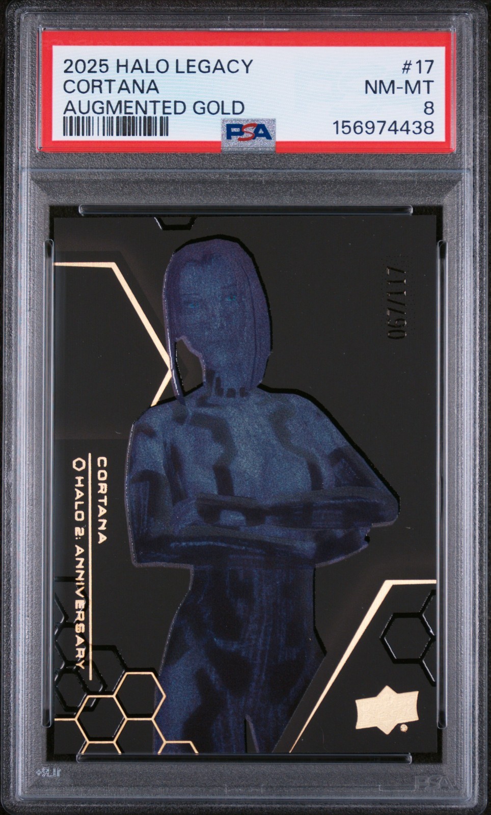 2025 Halo Legacy Cortana Augmented Gold 067/117 PSA 8 NM-MT #17