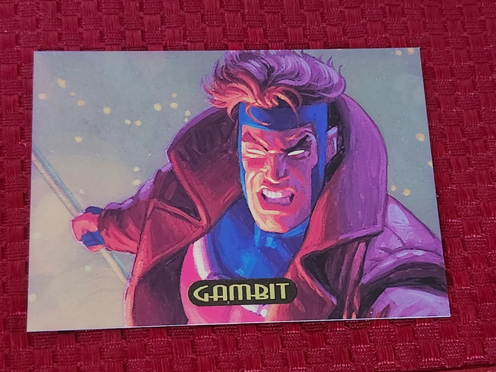 1994 Fleer Marvel Masterpieces Hildebrandt Brothers #5 Gambit PowerBlast