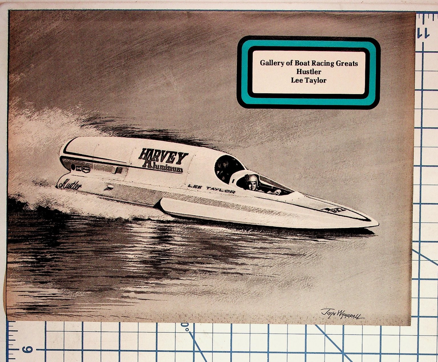 Lee Taylor Hustler Hydroplane Boat Racing Print John Whorrall Art Harvey