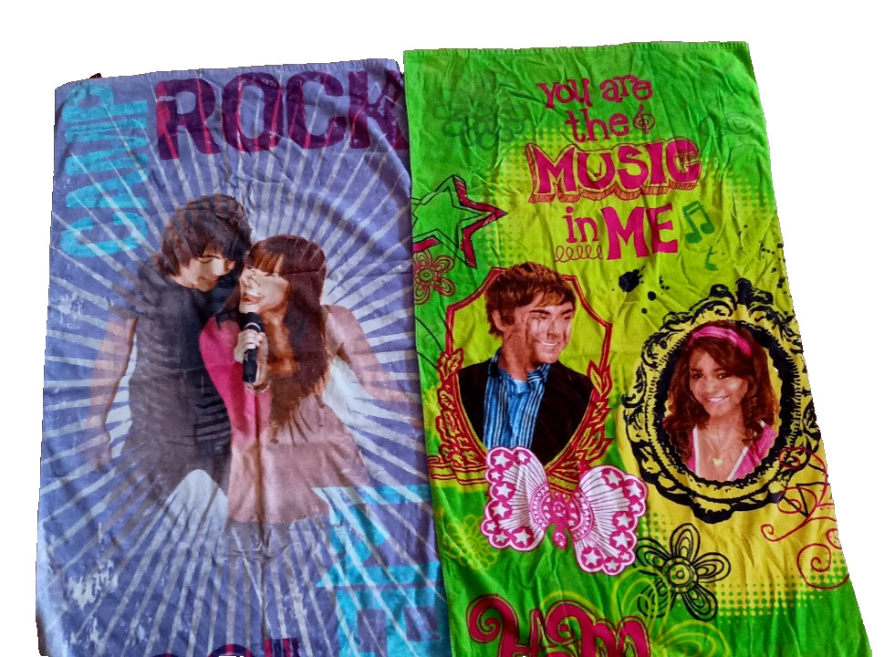TWO 1990s - 2000s Disney High School Musical / Camp Rock Beach Towels