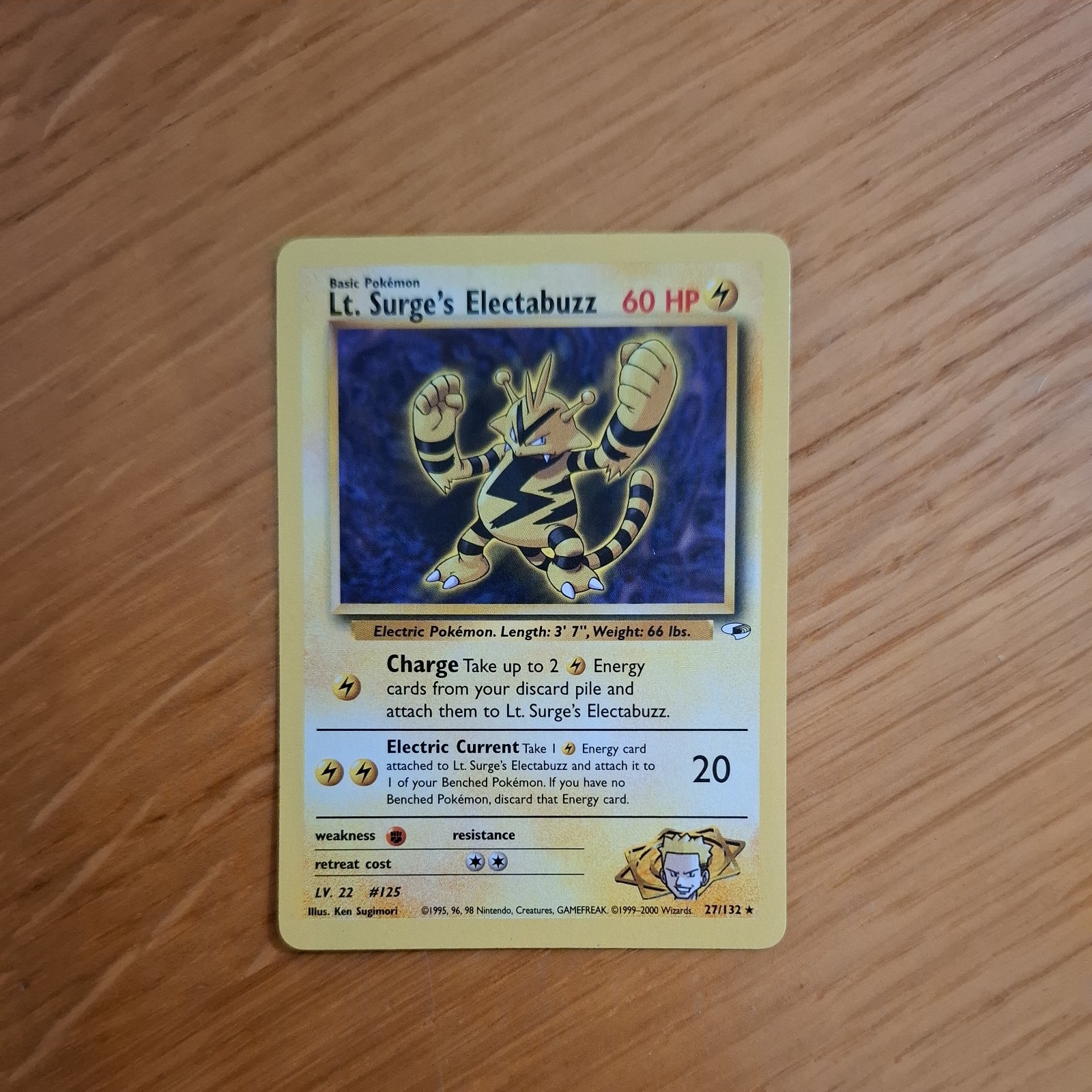 Lt. Surge\'s Electabuzz 27/132 Gym Heroes Pokémon TCG WOTC Vintage - LP