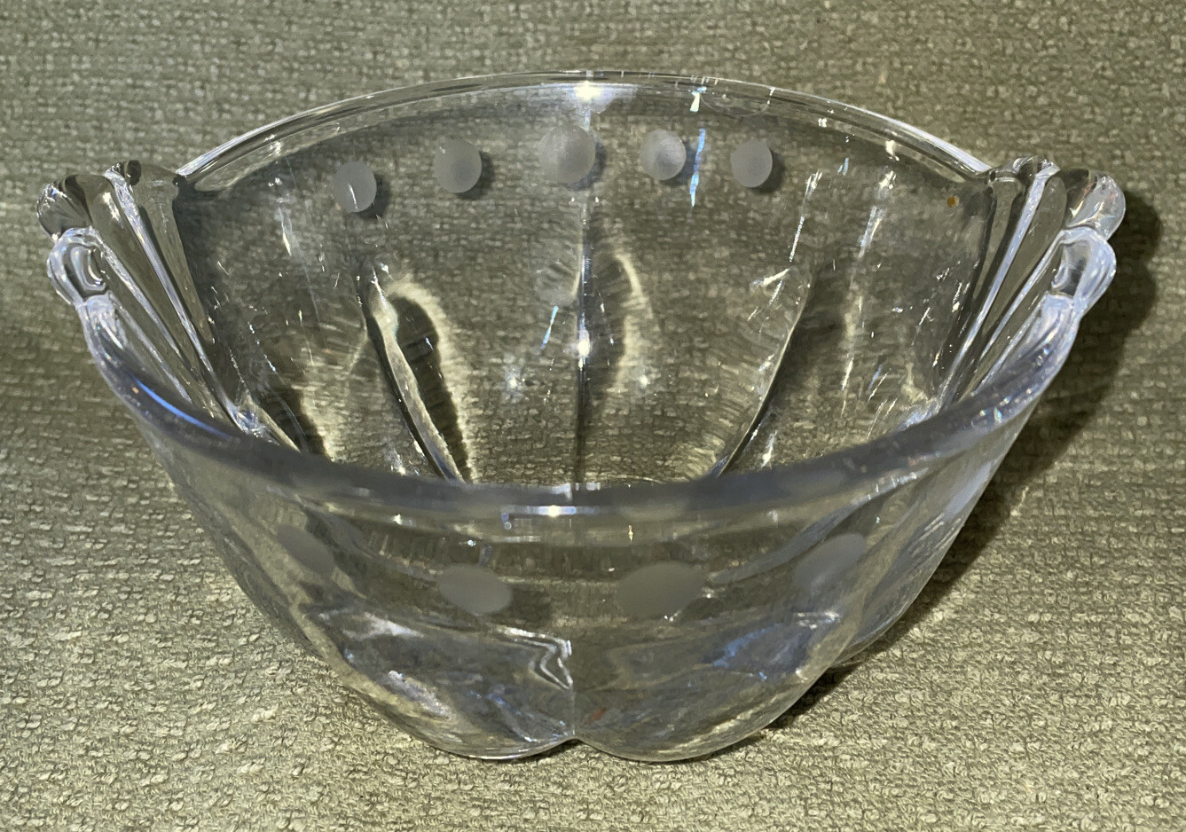 Vintage Glass Small Decorative Bowl Approx. 5”Wide 2 1/2” Deep
