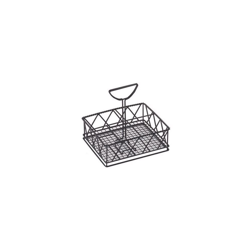 G.E.T. 4-931832 Black Metal Five Compartment Condiment Caddy 9\