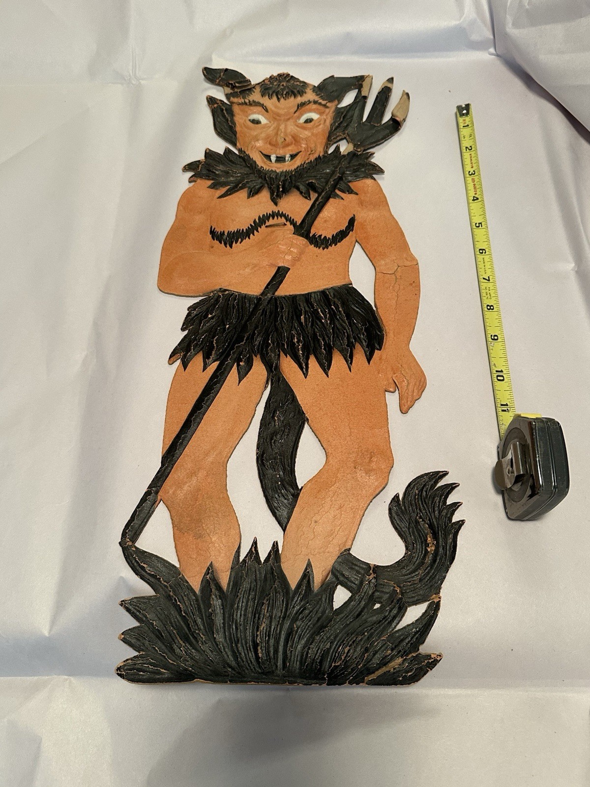 Antique 1920’s Large Die Cut Devil Halloween Decoration Germany