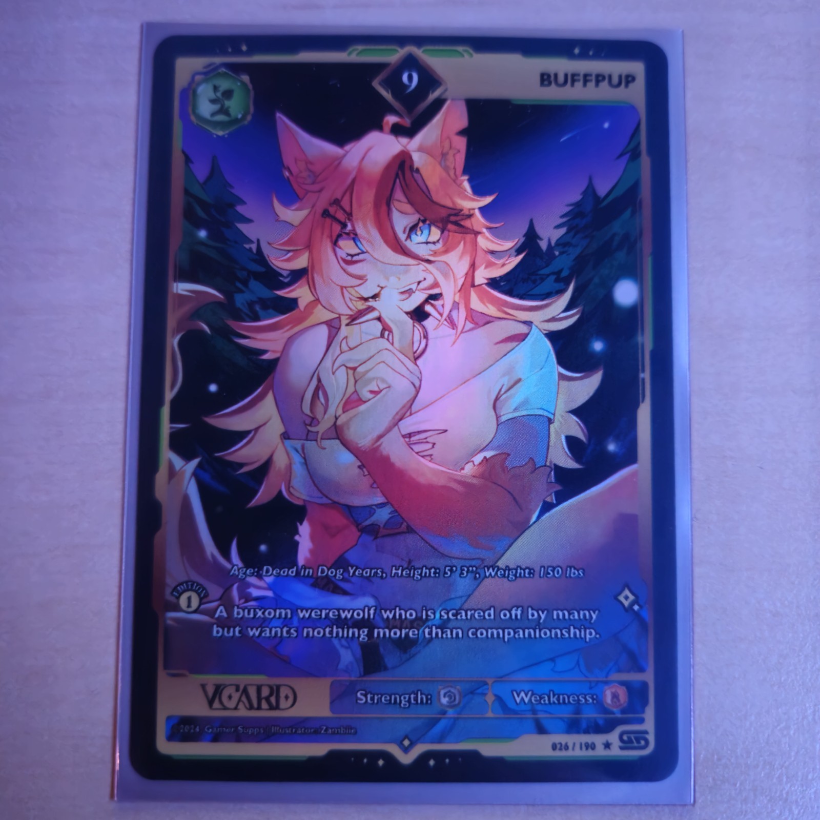 Card TCG First Edition Rising Stars Gamersupps 9 Foil Vtuber Card Buffup