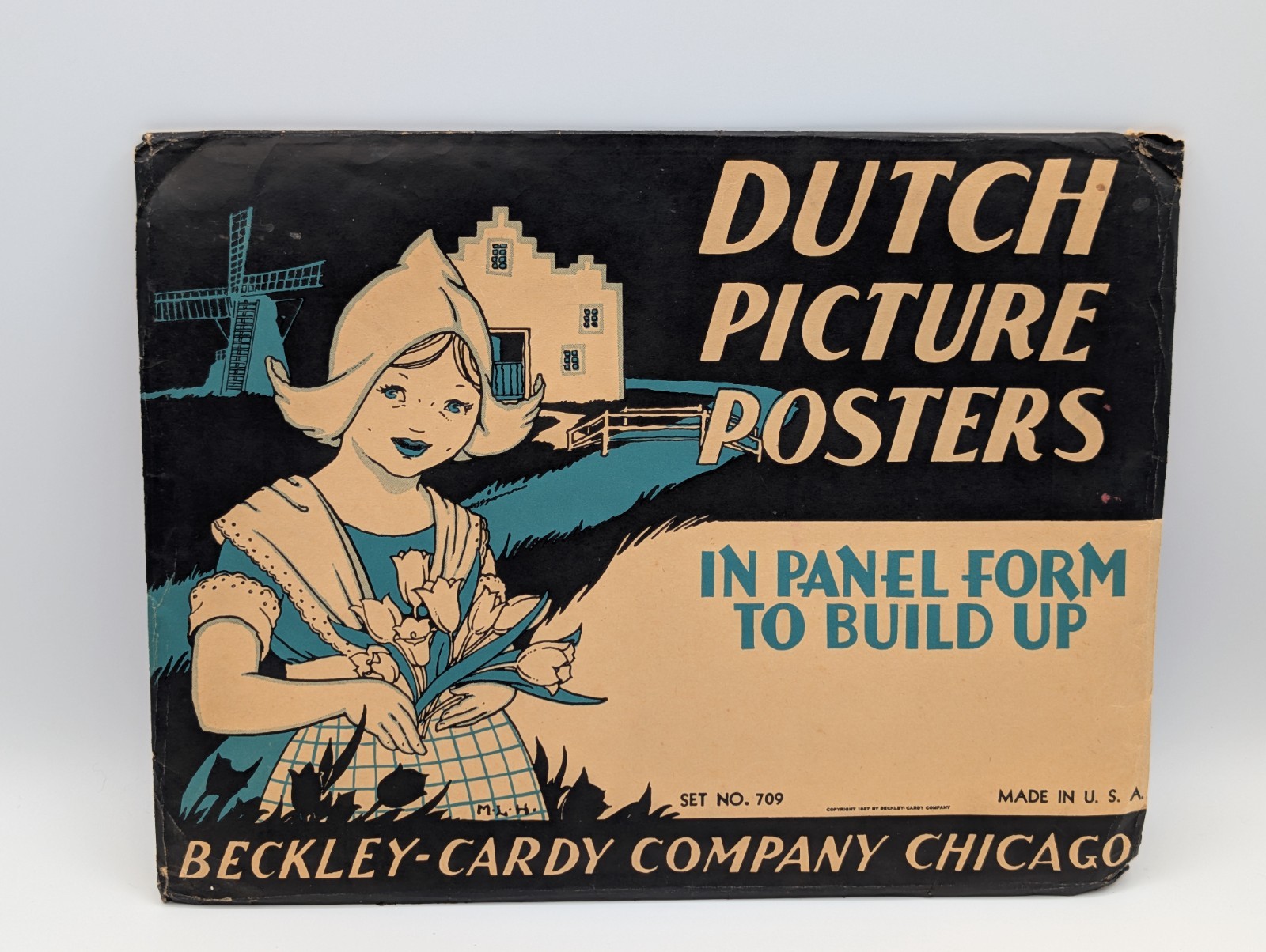 RARE 1937 Beckley Cardy Dutch Picture Posters Set 709 1947 Lithographs Art Lot