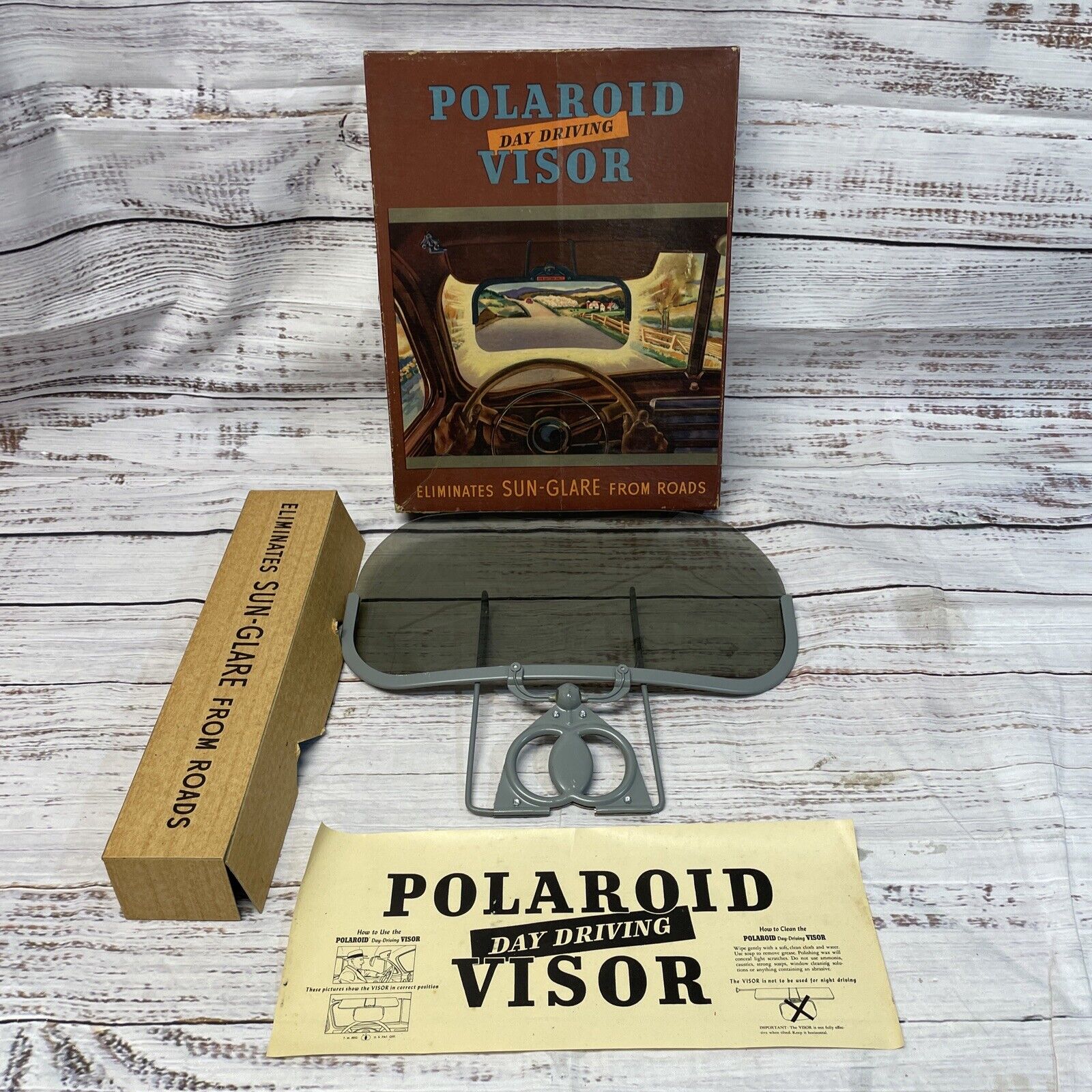 Original accessory Polaroid Driving Visor Sun Vintage Chevy gm rat rod ford Used