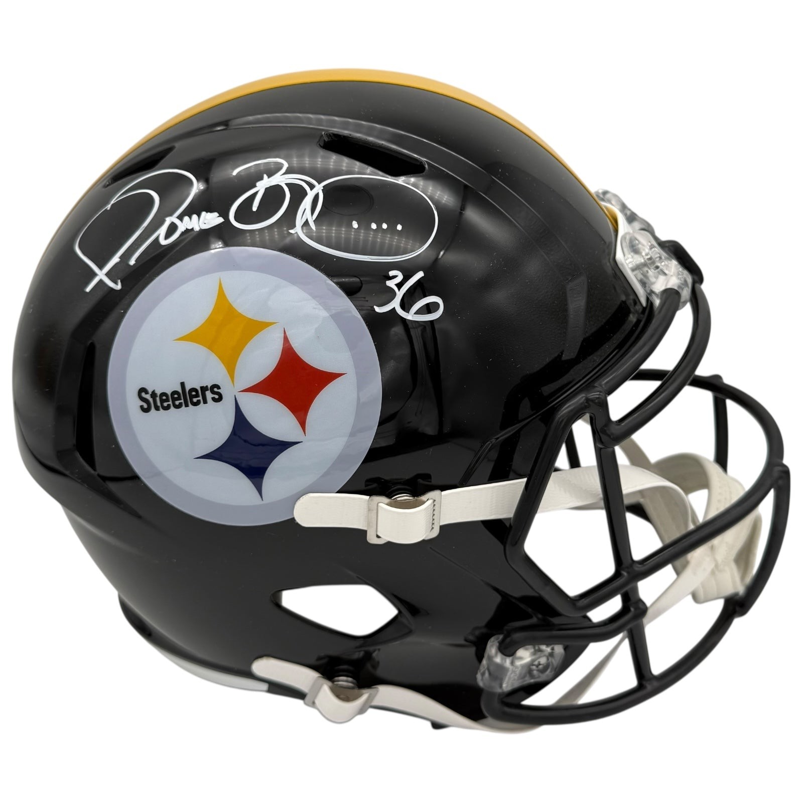 Jerome Bettis Autographed Pittsburgh Steelers Deluxe Full-Size Replica Helmet -