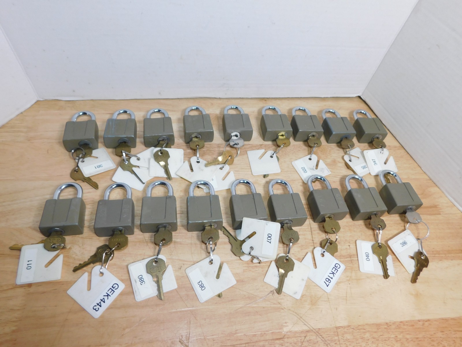 18 Corbin Cabinet Lock CCL w 2 Keys Each, Hardened Steel Shackle, 1/100