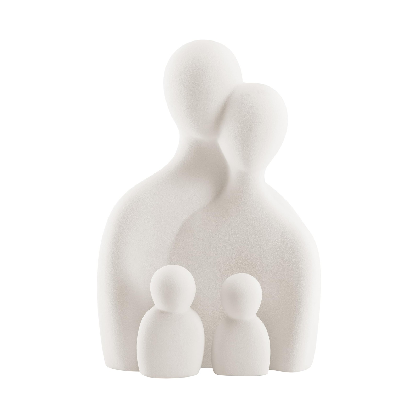 Danya B Decorative Accent Matte Ceramic Resin White Standard Statue Shelf, Cream