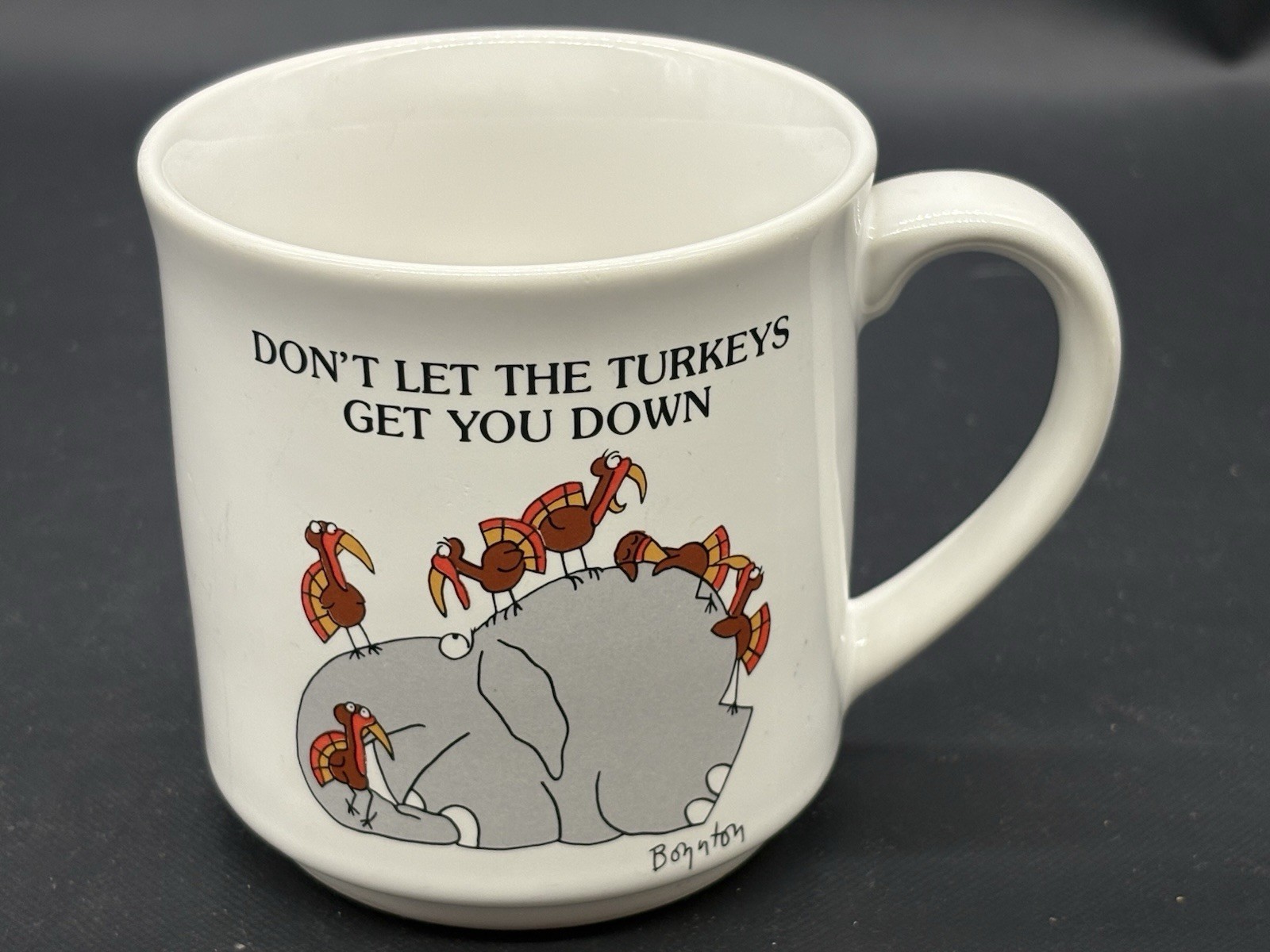 Vintage Sandra Boynton Coffee Mug Don\'t Let the Turkeys Get You Down, Elephant