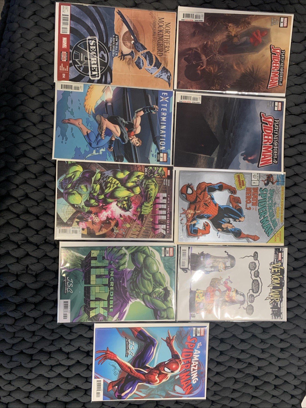 9 Marvel Comics Lot: Spider-Man Venom War Incredible Hulk Avengers Extermination