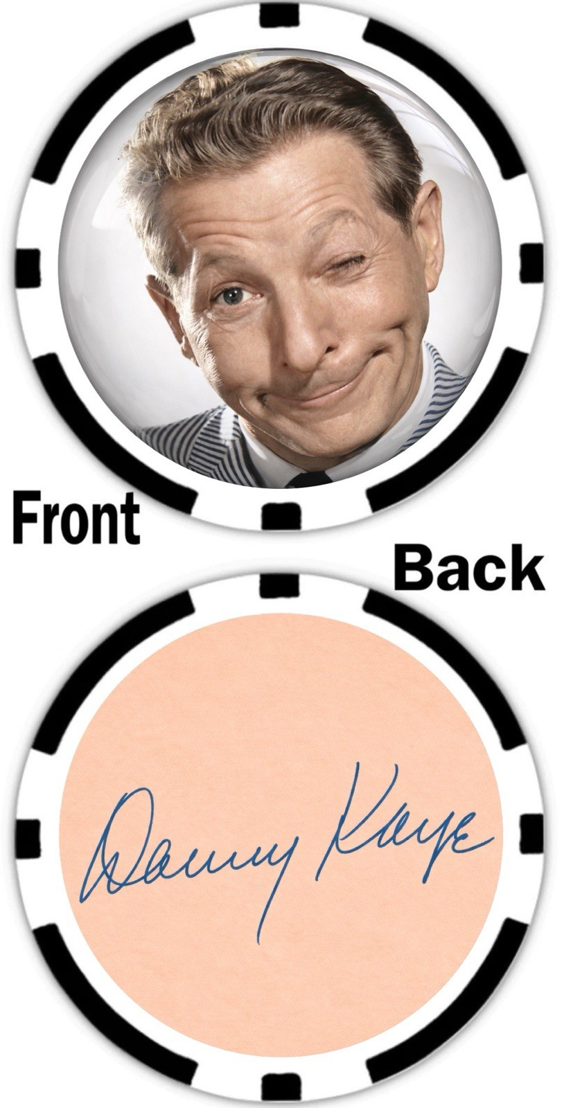 DANNY KAYE - LEGENDARY ACTOR - POKER CHIP ***SIGNED***