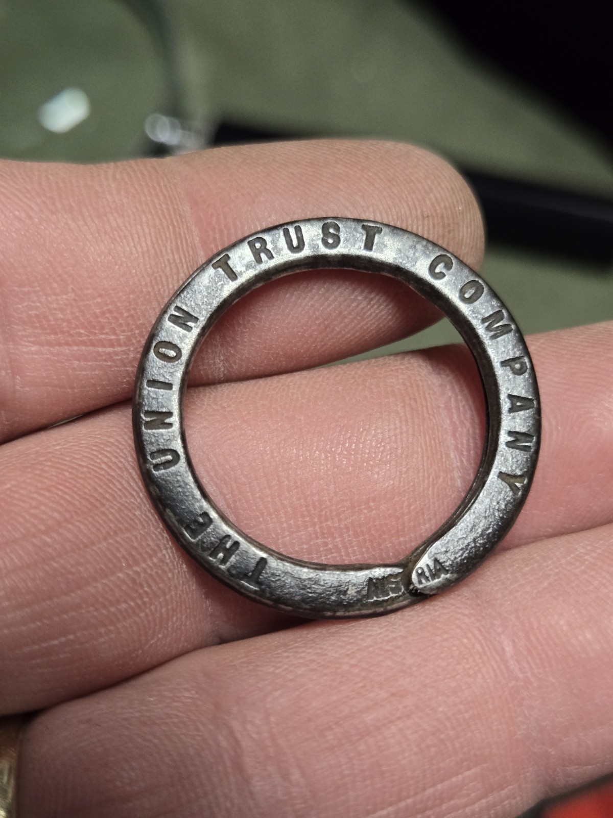 Rare Vintage Advertising Split Key Ring 1920s Union Trust Co Phila Philadelphia