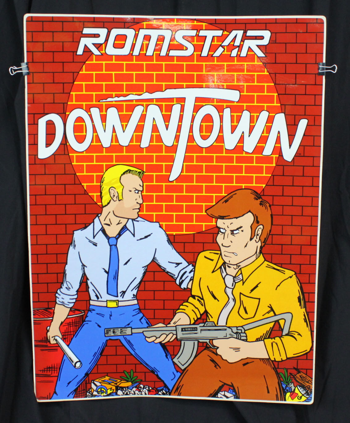 Vintage Romstar DownTown Arcade Video Game Decal Sticker For Side Storestock