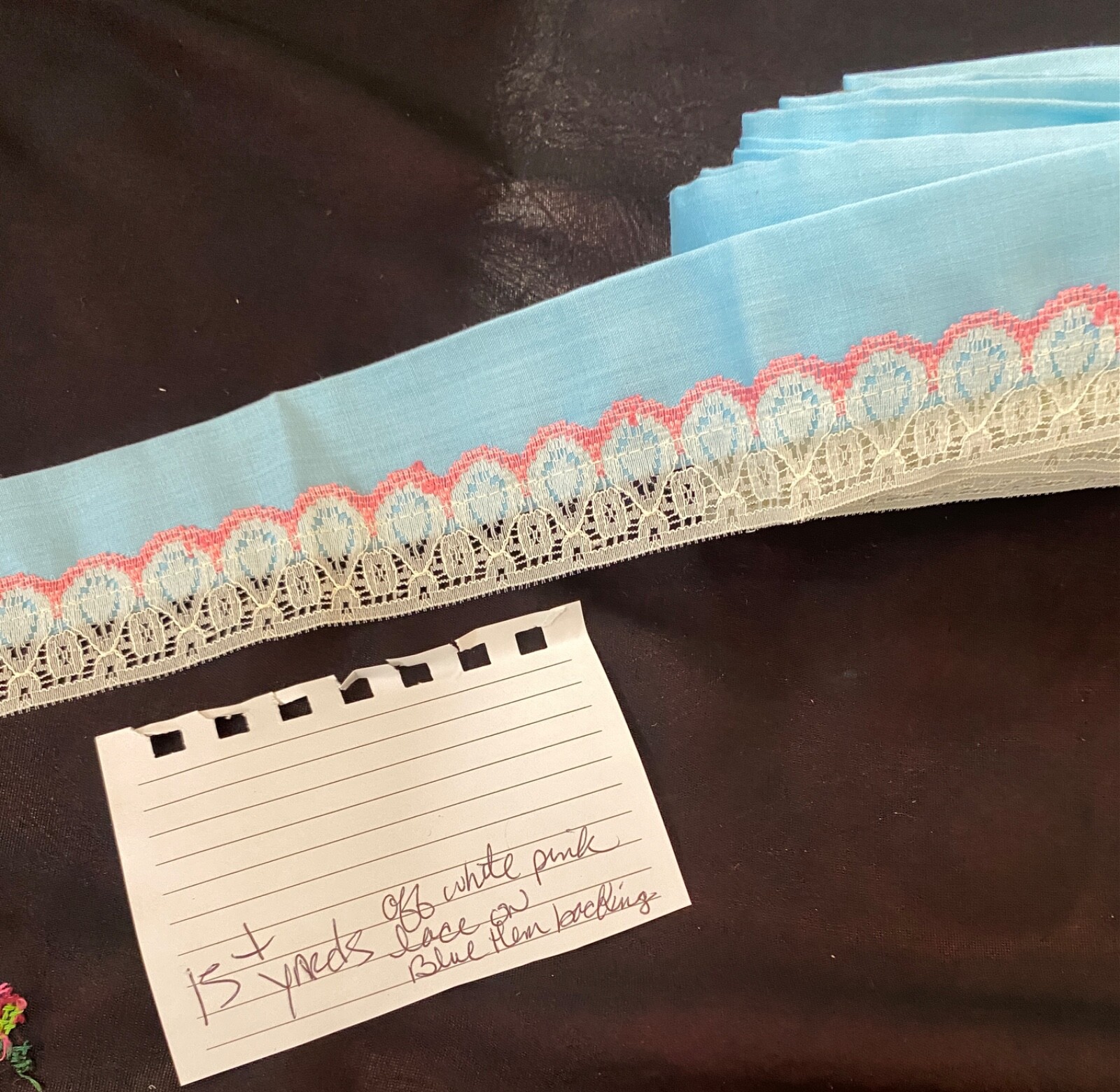 Antique VTG Lace Collar Trim Crochet Wedding Edge Floral Doll Dress Hem 15 yards