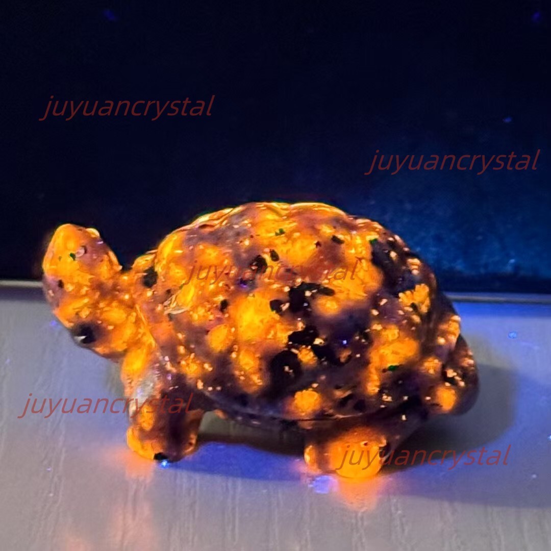 2''+ Natural yooperlite Turtle skull carved quartz crystal Reiki healing 1pc