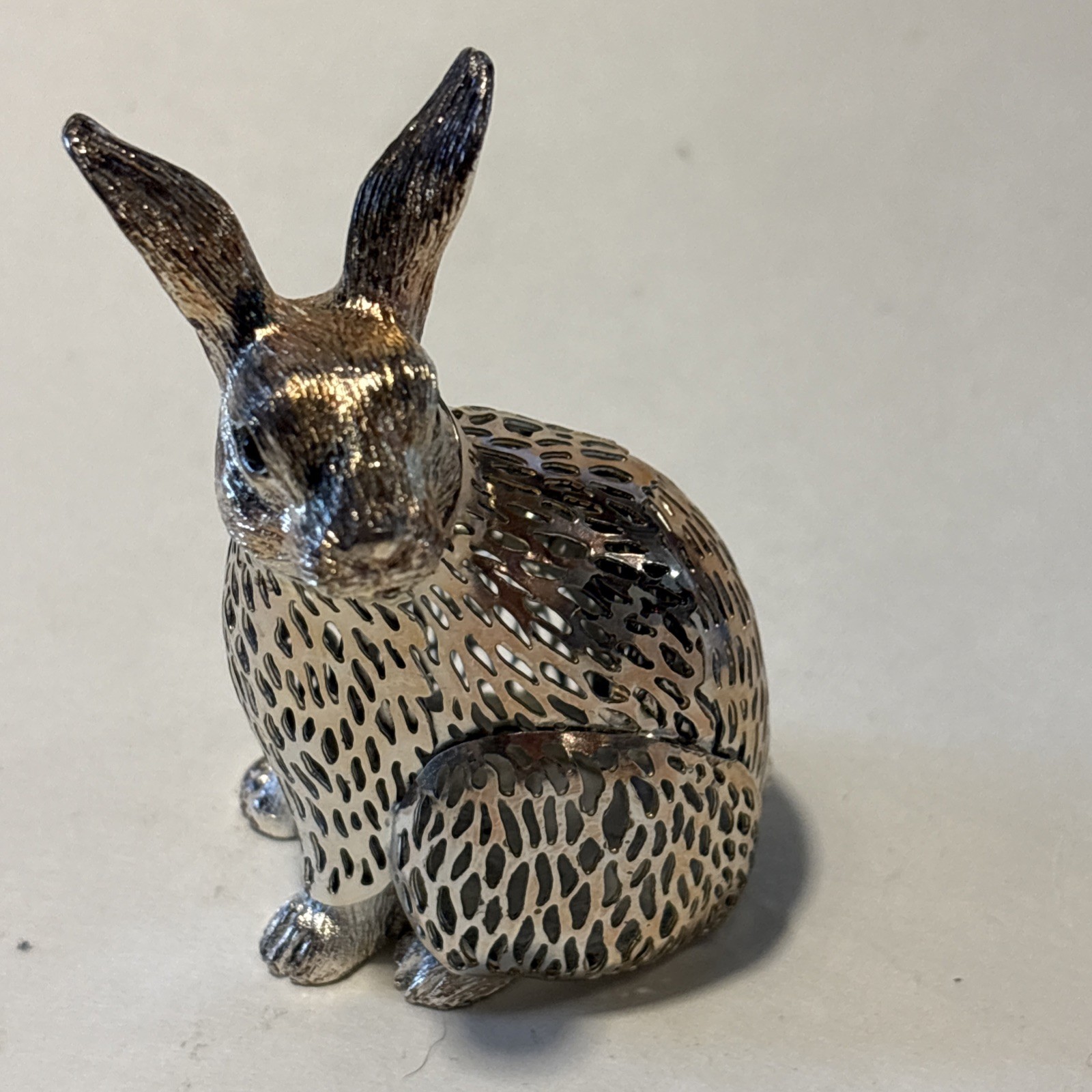 Christofle Vintage  silver-plated Sitting Rabbit figurine from Lumière d'Argent