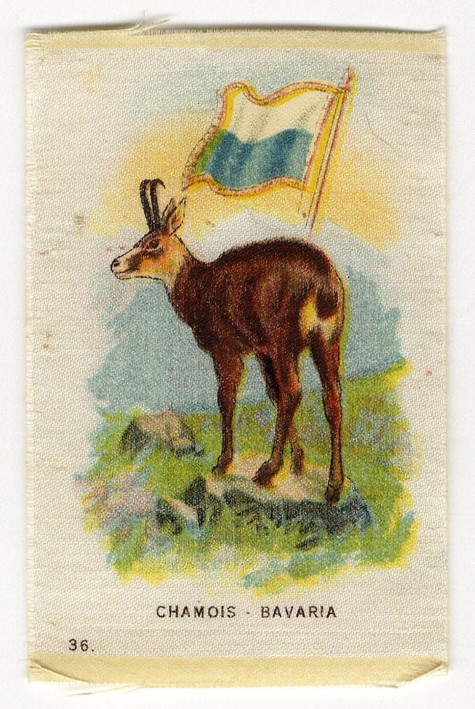BAVARIA Chamois Goat 1915 IMPERIAL TOBACCO SILK Animal Series FLAG