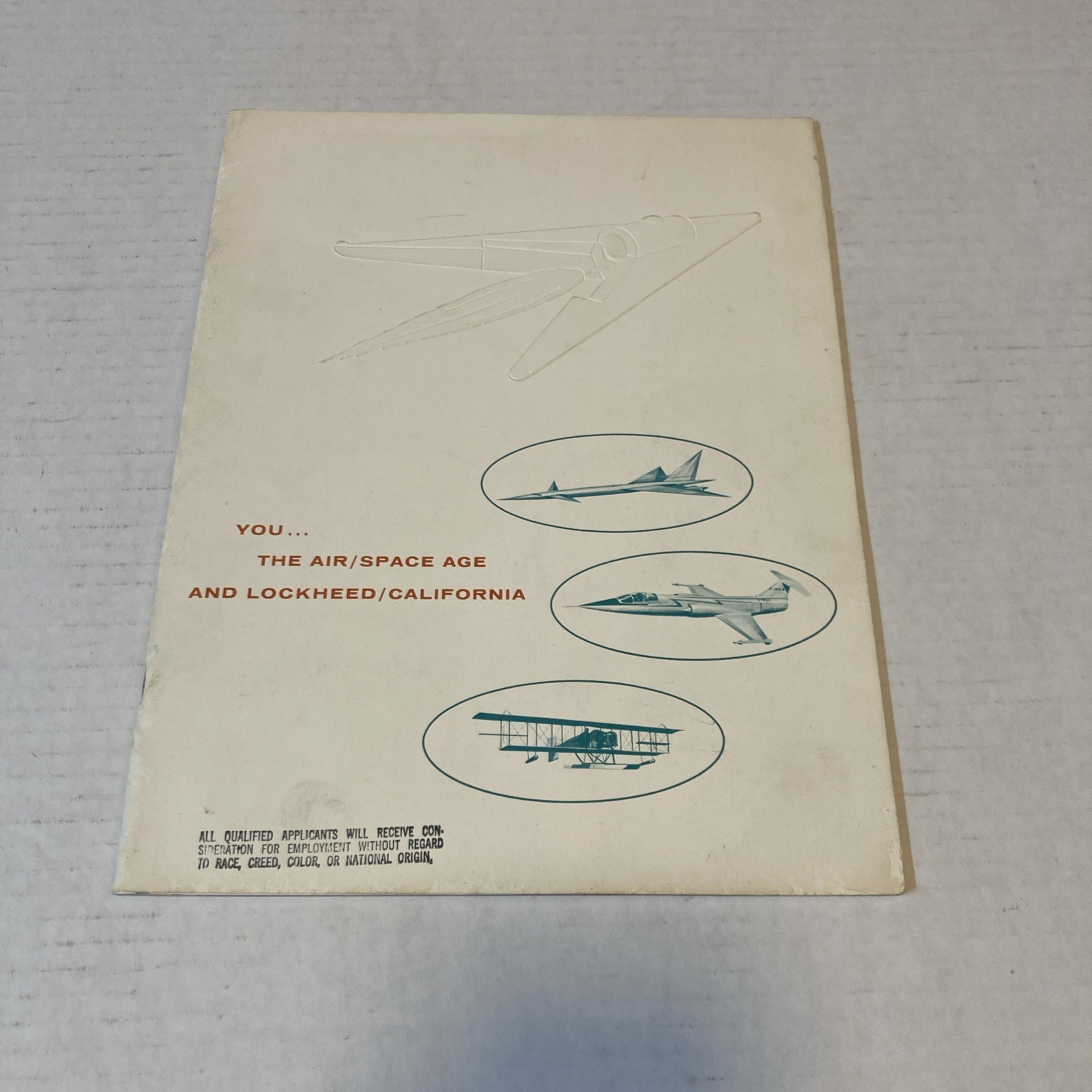 VTG Lockheed California Division recruiting Brochure 60s mid century design