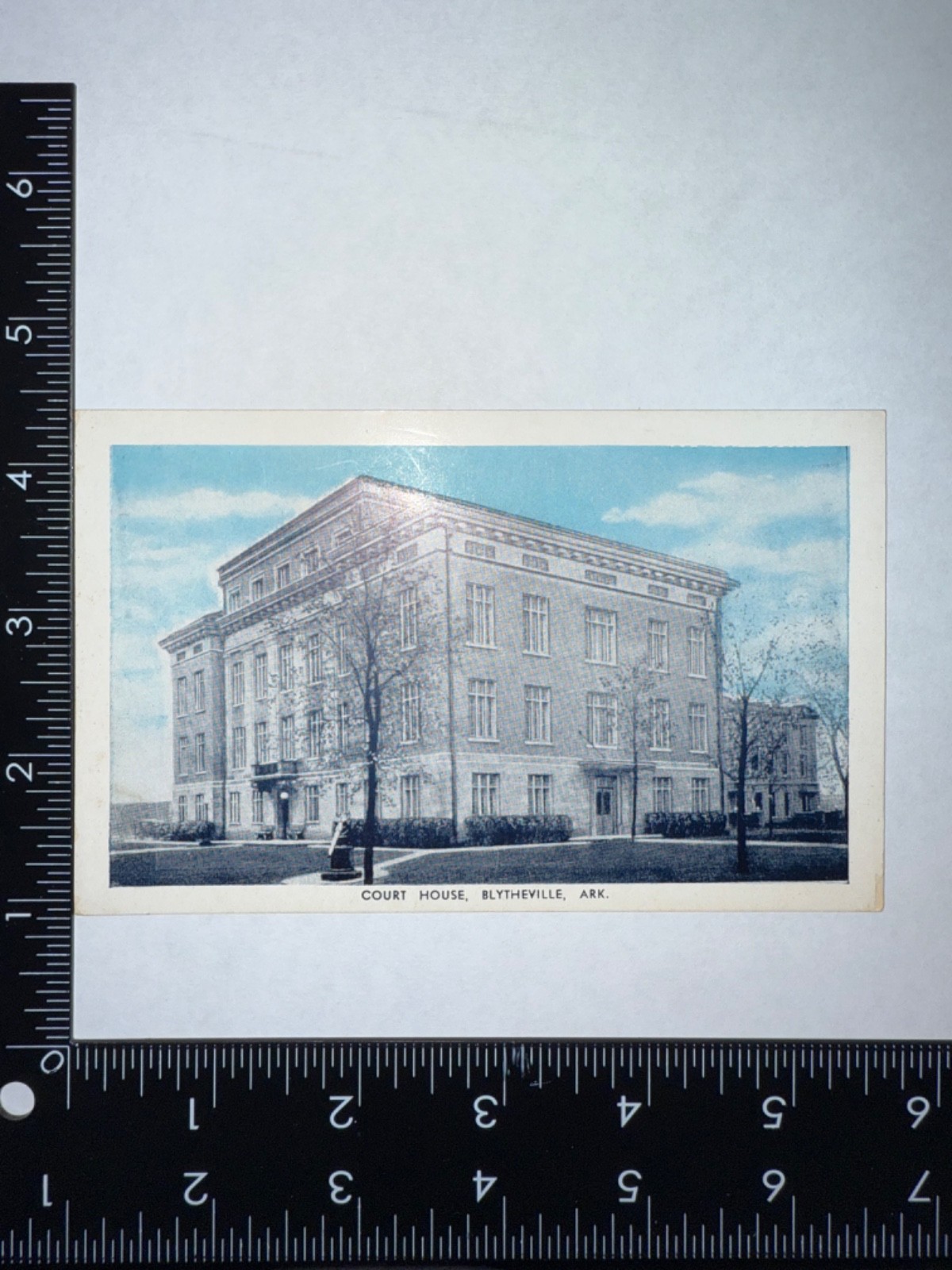 Blytheville, Arkansas Court House c1940s Vintage Postcard Collectible Unused