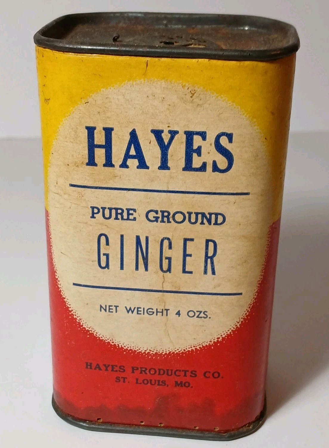 1940s Rare Antique Vintage Hayes SPICE TIN Vintage St. Louis Missouri Spice Tin