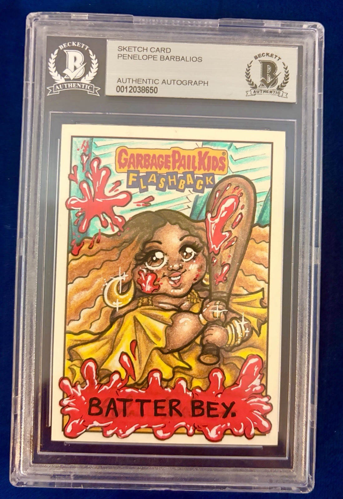 Rare 1/1 GPK Beyonce Knowles Carter Sketch Garbage Pail Kids Flashback BAS Auto
